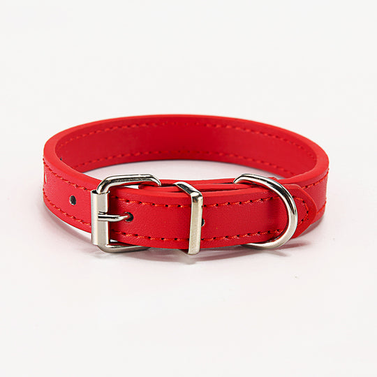 Premium Leather Dog & Cat Collar – Adjustable, Durable, Multi-Color Pet Neck Strap